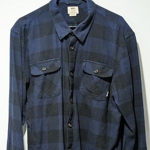 Vans Off the Wall black and blue flannel (XL)